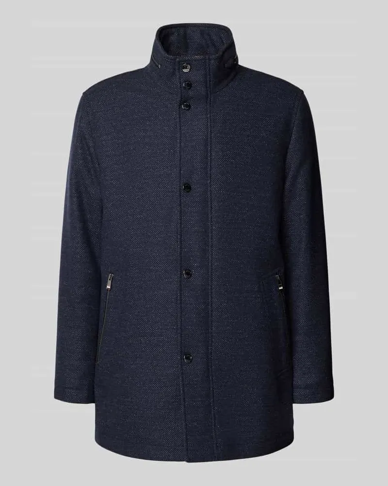 HUGO BOSS Regular Fit Wollmantel mit verstaubarer Kapuze Modell 'CAMRON 