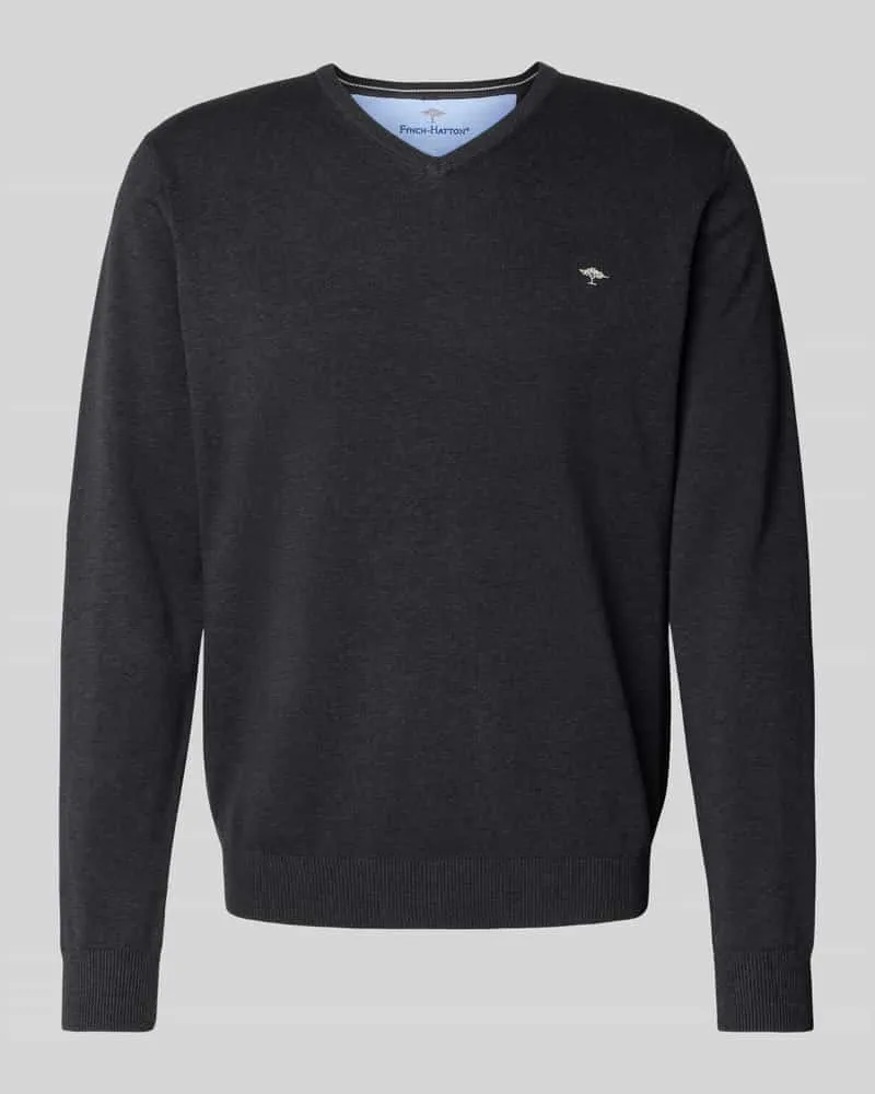 Fynch-Hatton Strickpullover mit Logo-Stitching 