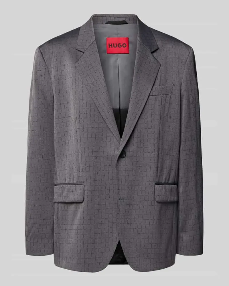 HUGO BOSS Relaxed Fit Sakko aus Schurwoll-Mix Modell 'KARLO243X Mittelgrau