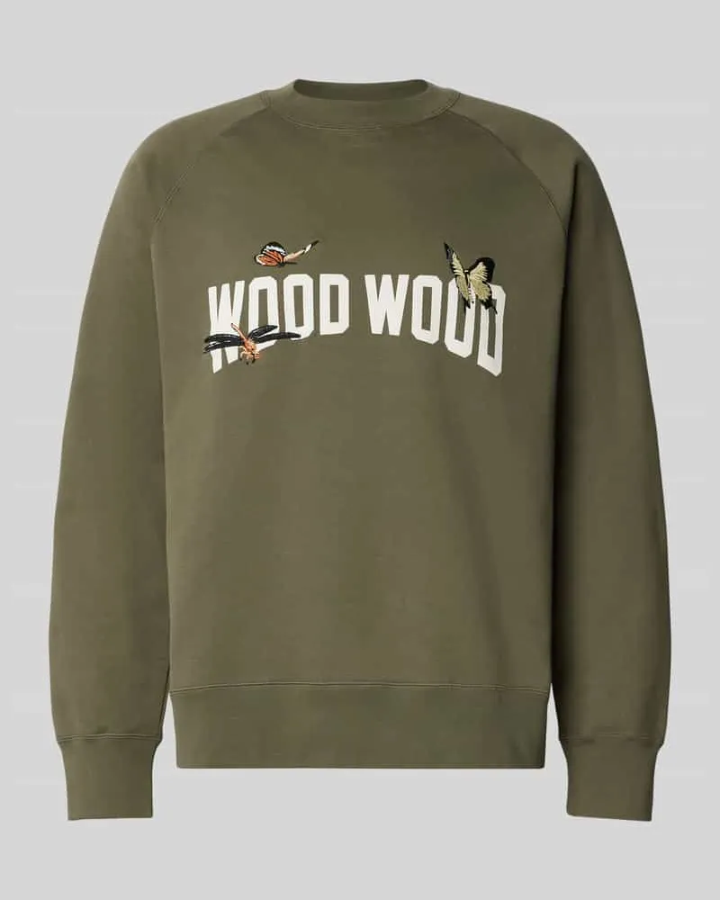 Wood Wood Sweatshirt mit Motiv-Stitching Modell 'Hester 