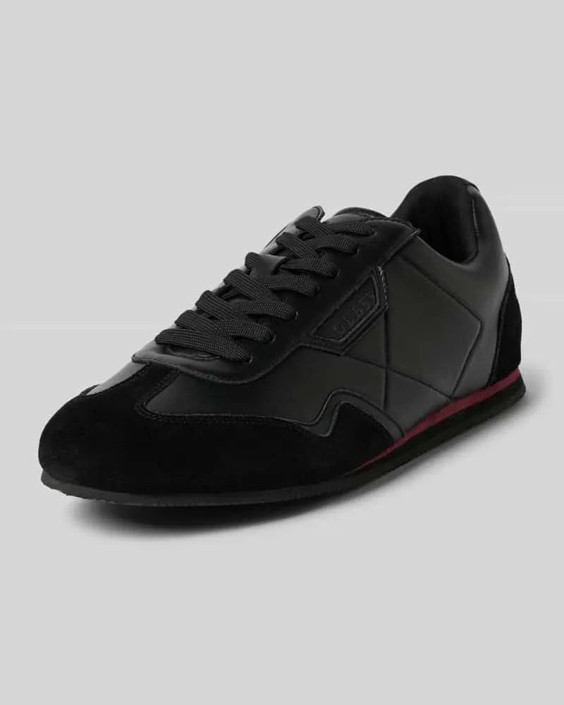 Guess Schnürschuhe aus Leder-Mix Modell 'Olmo Black