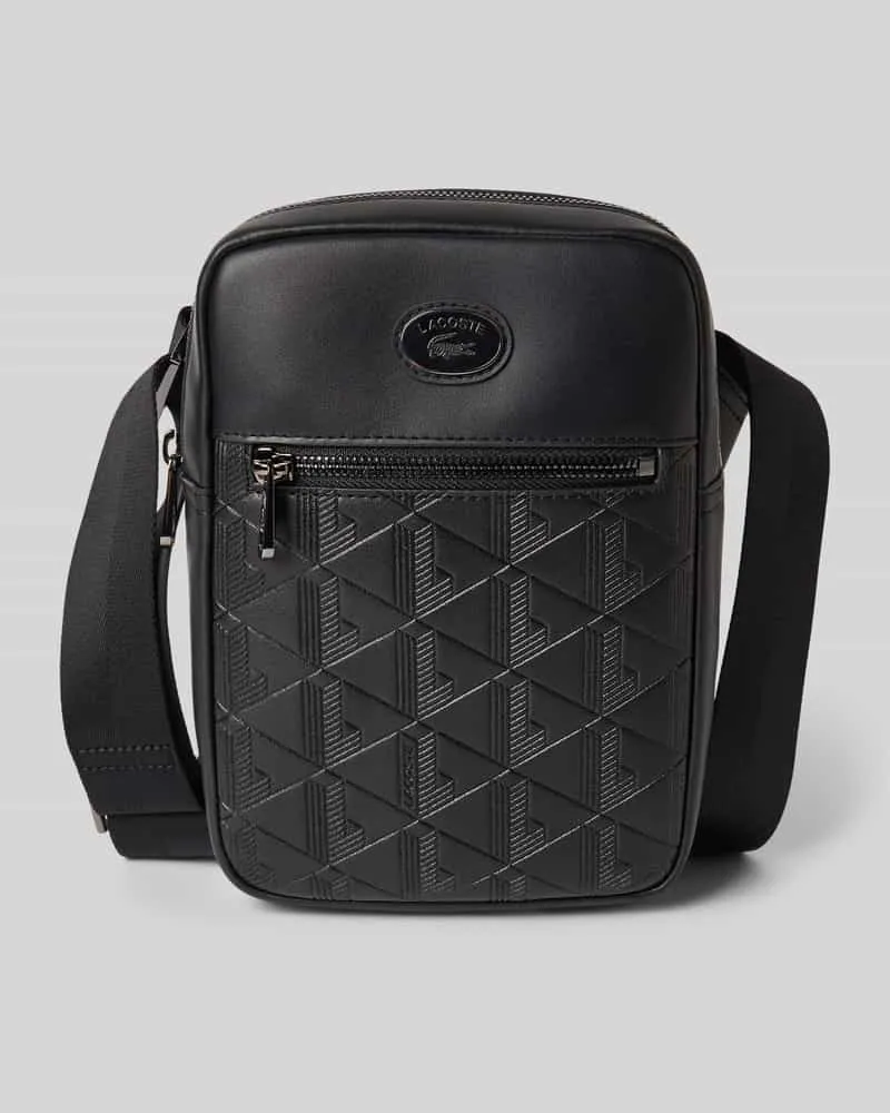 Lacoste Kameratasche mit Rindsleder Black