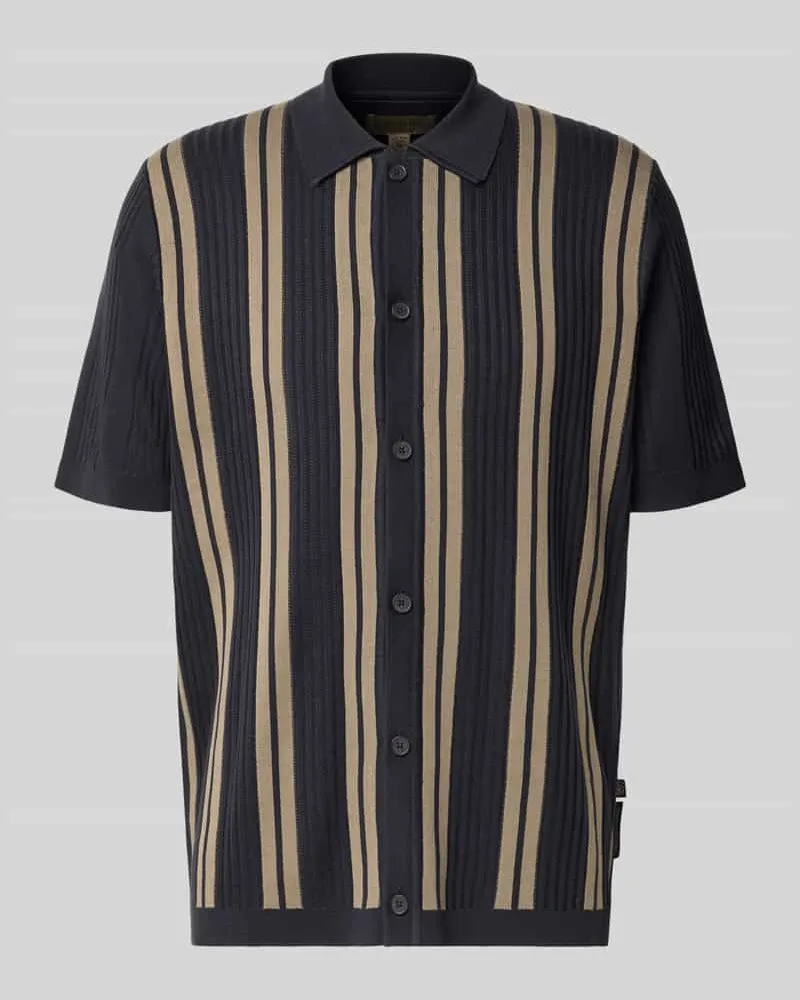 Marc O'Polo Regular Fit Poloshirt aus reiner Baumwolle  × DFB Travel Collection Dunkelblau