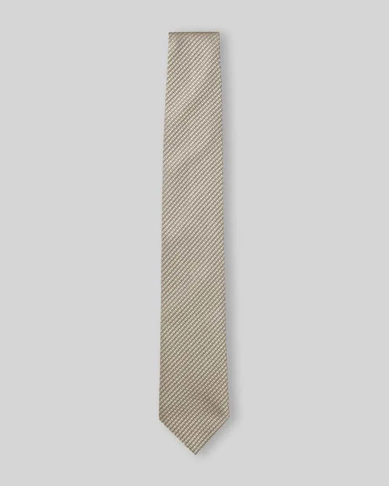 HUGO BOSS Krawatte aus Seide-Mix mit Allover-Muster Dunkelbraun