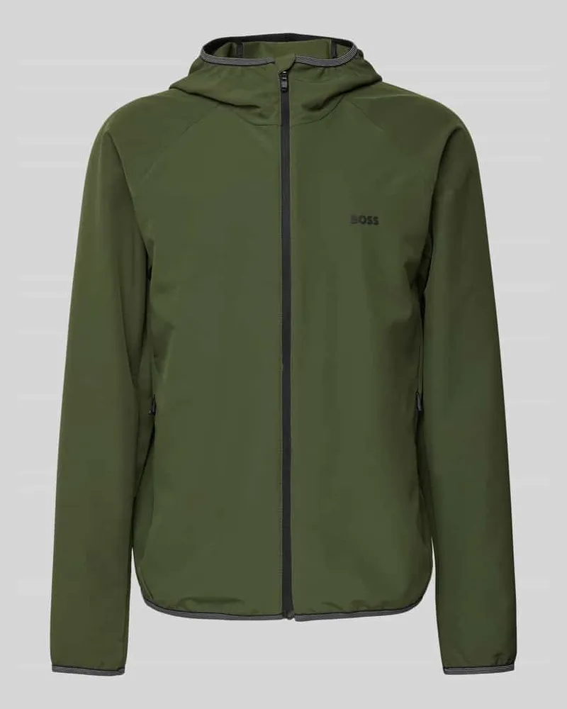 HUGO BOSS Jacke mit Label-Print Modell 'Commuter Oliv