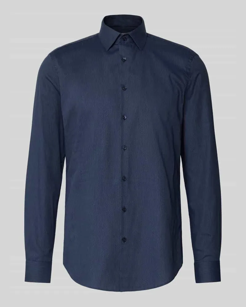 JAKE*S Slim Fit Business-Hemd mit Knopfleiste 