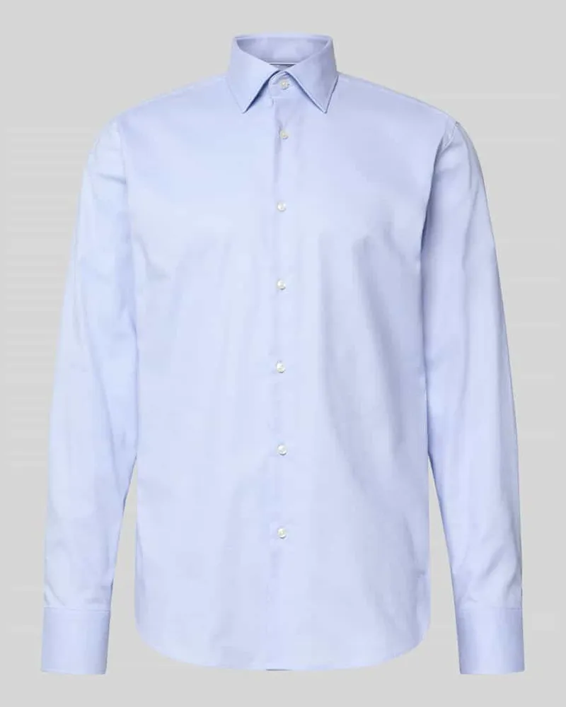 HUGO BOSS Businesshemd aus Baumwoll-Mix Modell 'H-JOE-K-C1 Bleu