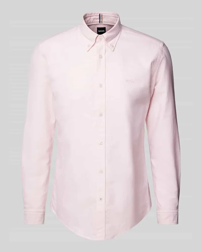 HUGO BOSS Regular Fit Business-Hemd mit Button-Down-Kragen Modell 'Roan 
