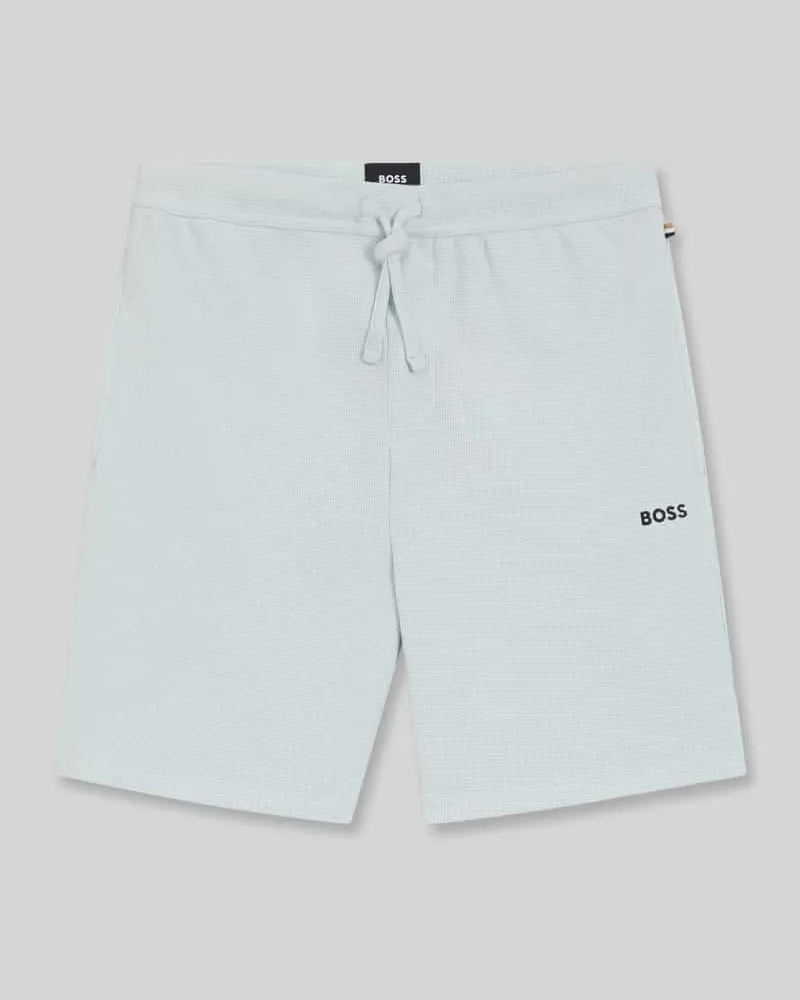 HUGO BOSS Regular Fit Sweatshorts aus Baumwoll-Mix Hellblau