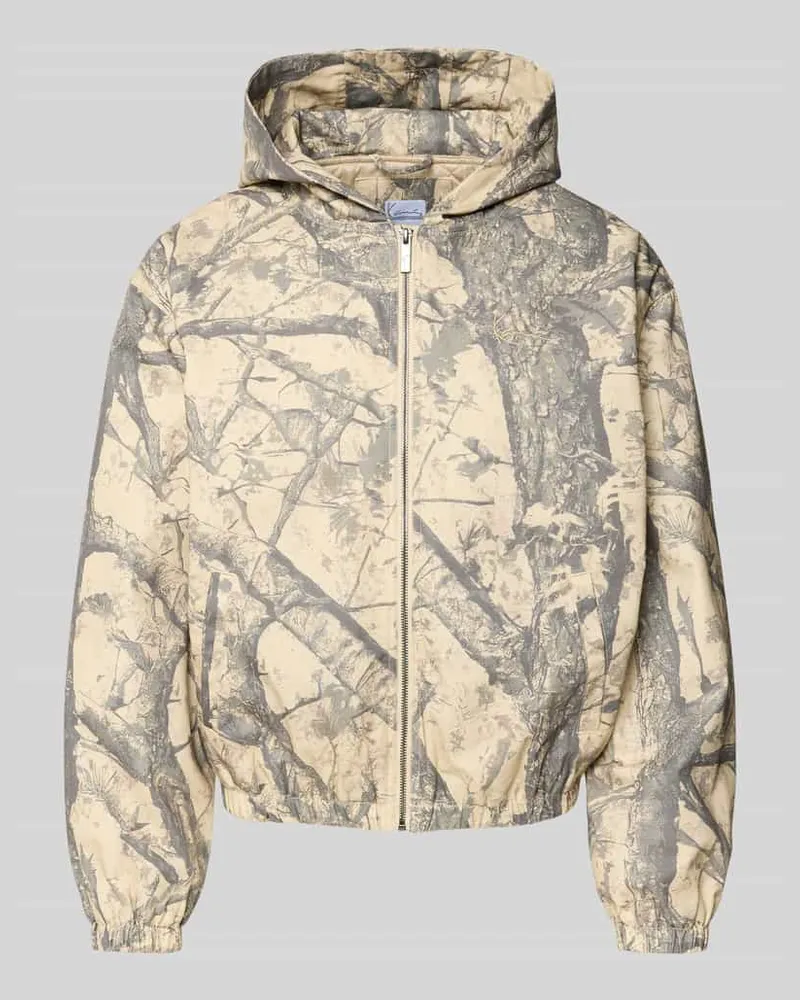 Karl Kani Jacke mit Kapuze und Logo Beige