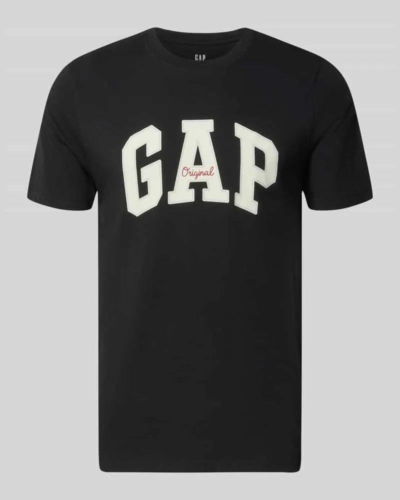 GAP T-Shirt mit Logo und Rundhalsausschnitt Black