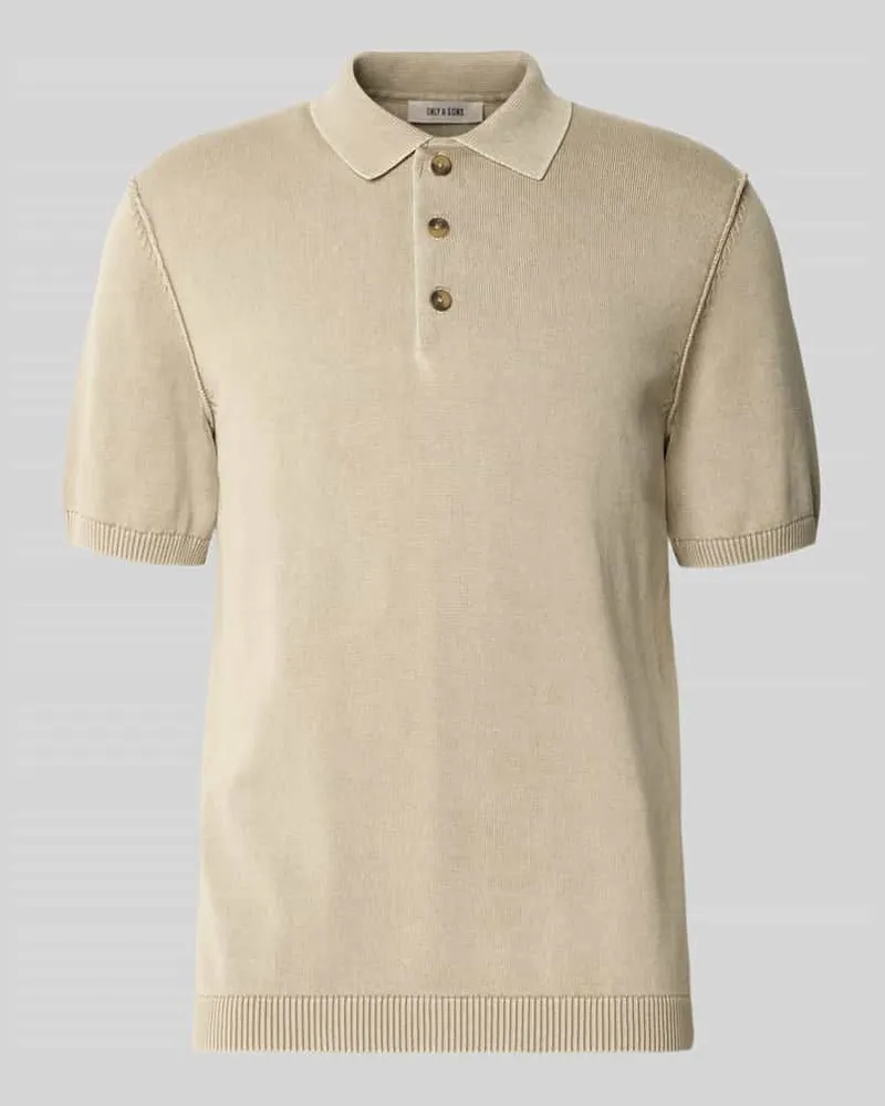 Only & Sons Regular Fit Poloshirt aus reiner Baumwolle Modell 'GARSON Beige