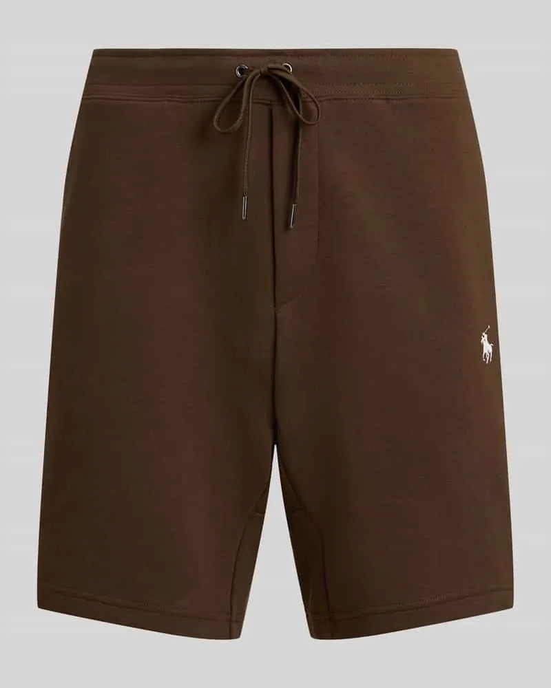 Ralph Lauren Regular Fit Sweatshorts aus Baumwoll-Mix mit Logo-Stitching Dunkelbraun
