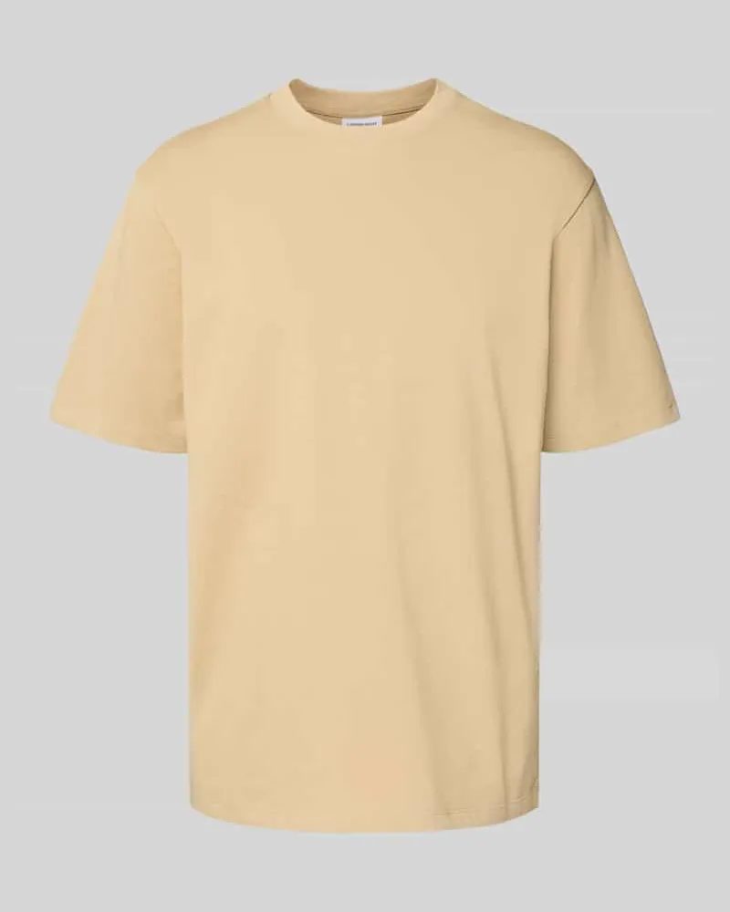 Lindbergh Oversized T-Shirt mit Rundhalsausschnitt Sand