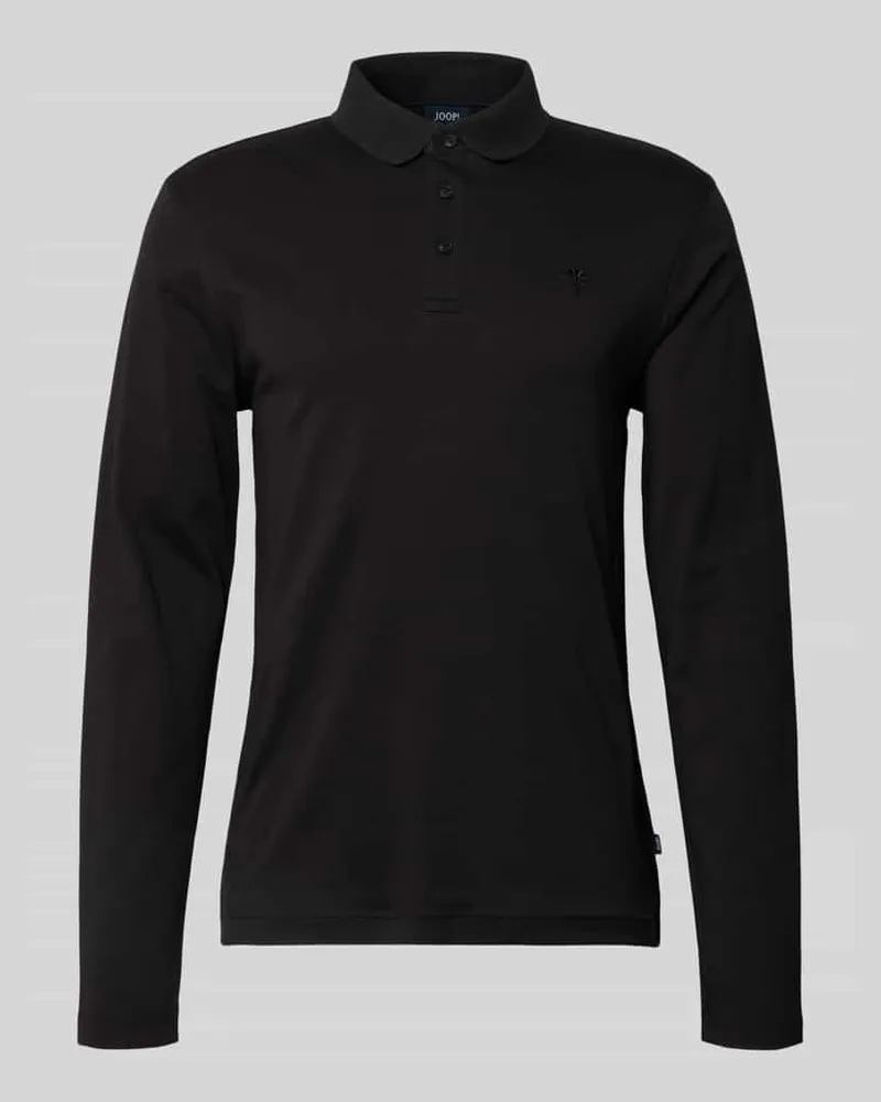 JOOP! Regular Fit Poloshirt im langärmeligen Design Modell 'Pero Black