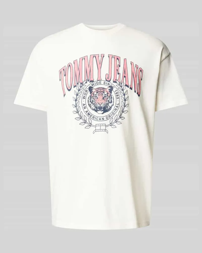 Tommy Hilfiger T-Shirt aus Baumwolle mit Motiv-Print Modell 'VARSITY TIGER 