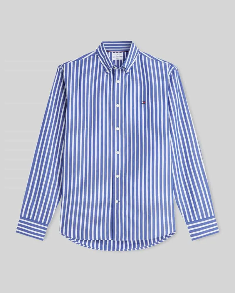 Tommy Hilfiger Regular Fit Freizeithemd aus reiner Baumwolle Marine