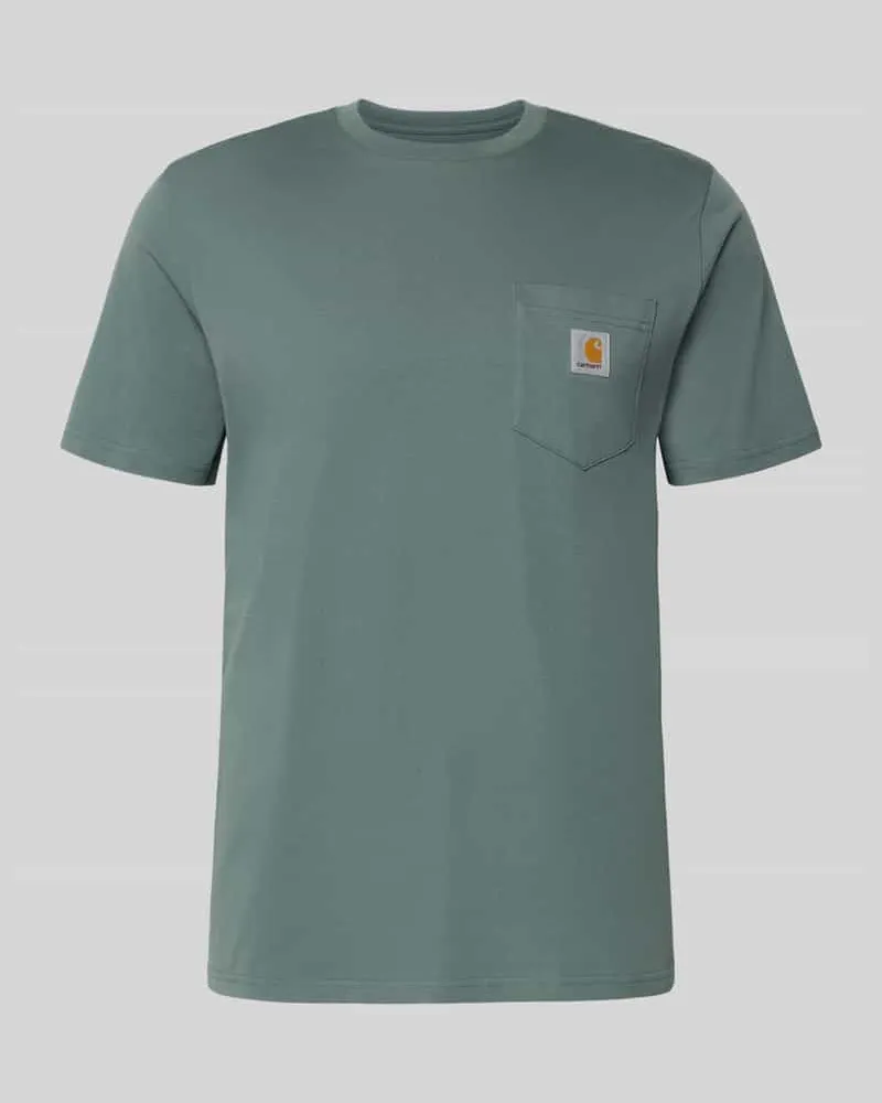 Carhartt WIP Regular Fit T-Shirt mit Logo-Patch Gruen