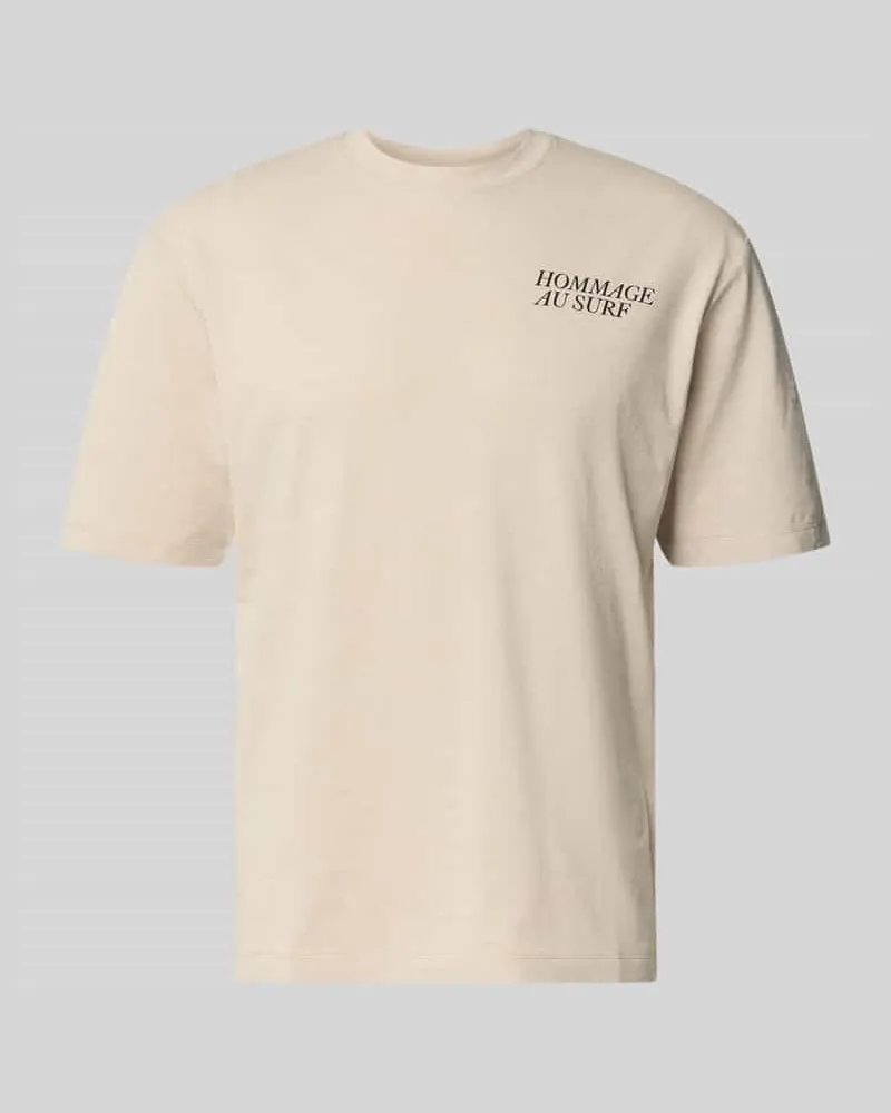 S.Oliver Regular Fit T-Shirt aus Baumwoll-Mix Beige