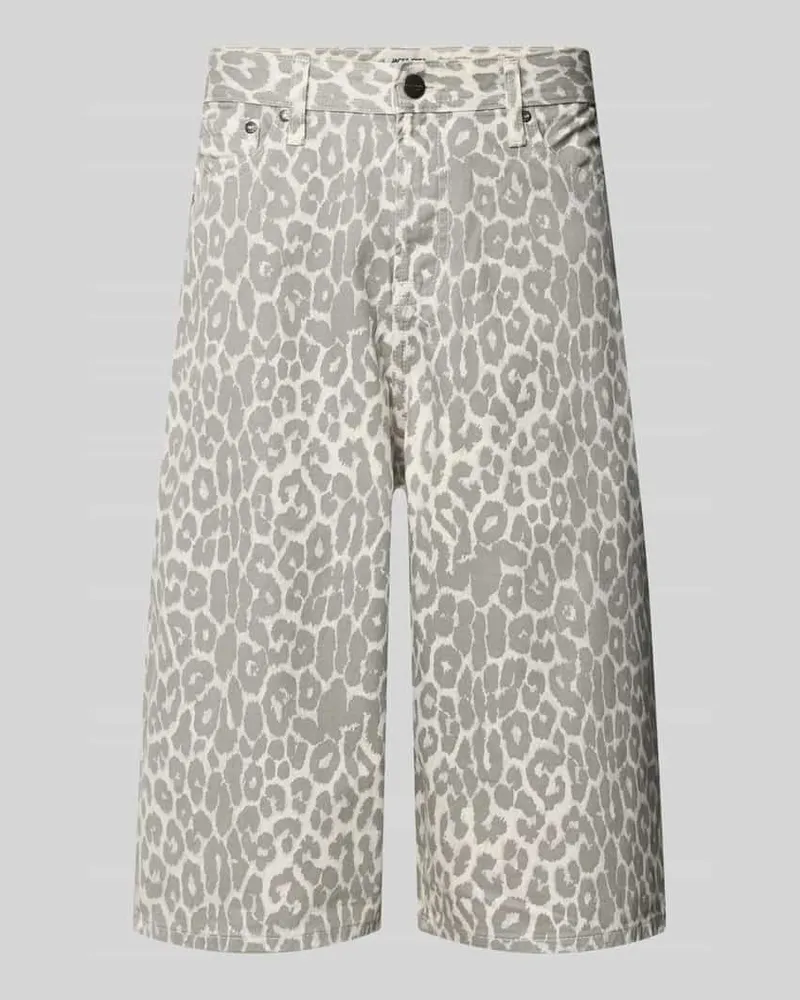 Jack & Jones Shorts im Allover-Look Modell 'OWEN Hellgrau