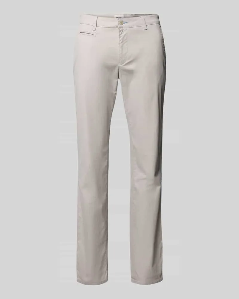 Brax Slim Fit Stoffhose mit Gesäßtaschen Modell 'Fabio Hellgrau