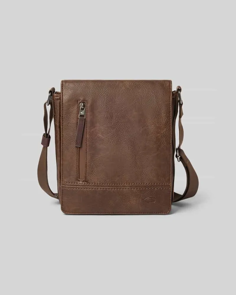Camel Active Crossbody Bag in Leder-Optik Modell 'TRACES Mittelbraun