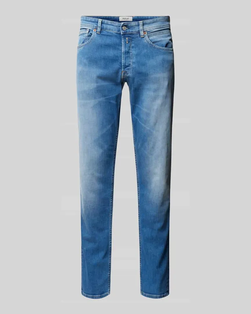 Replay Straight Fit Jeans im 5-Pocket-Design Modell 'GROVER 