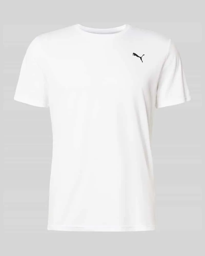 Puma T-Shirt mit Logo und Rundhalsausschnitt Weiss
