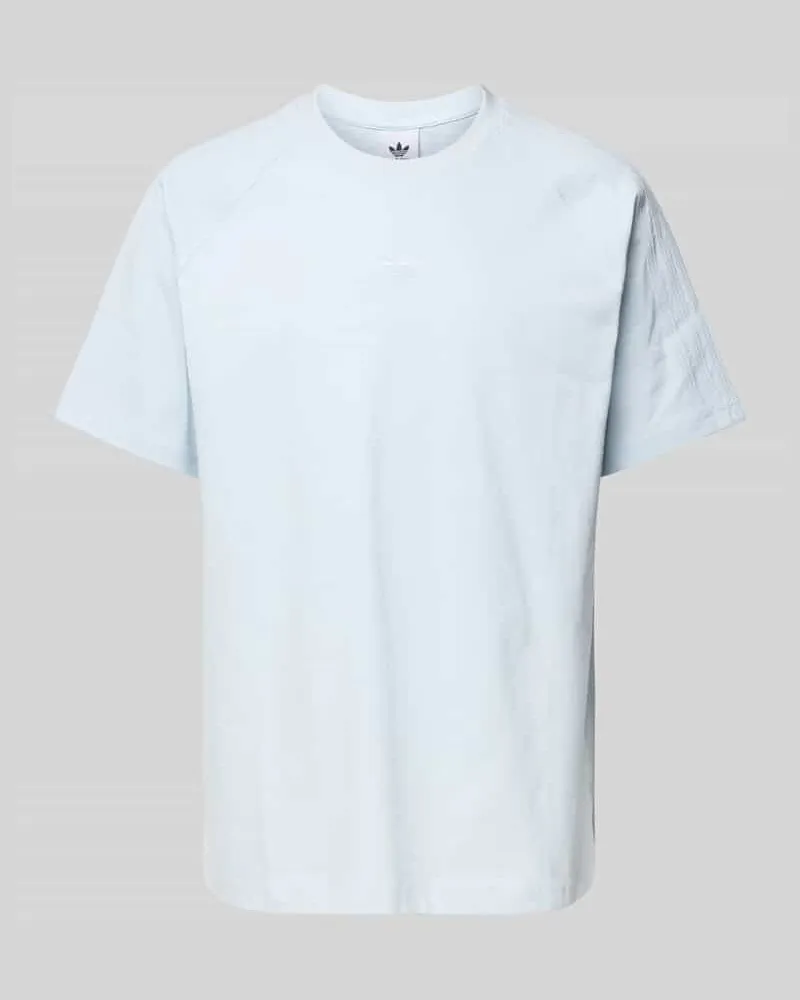 adidas T-Shirt mit geripptem Rundhalsausschnitt 
