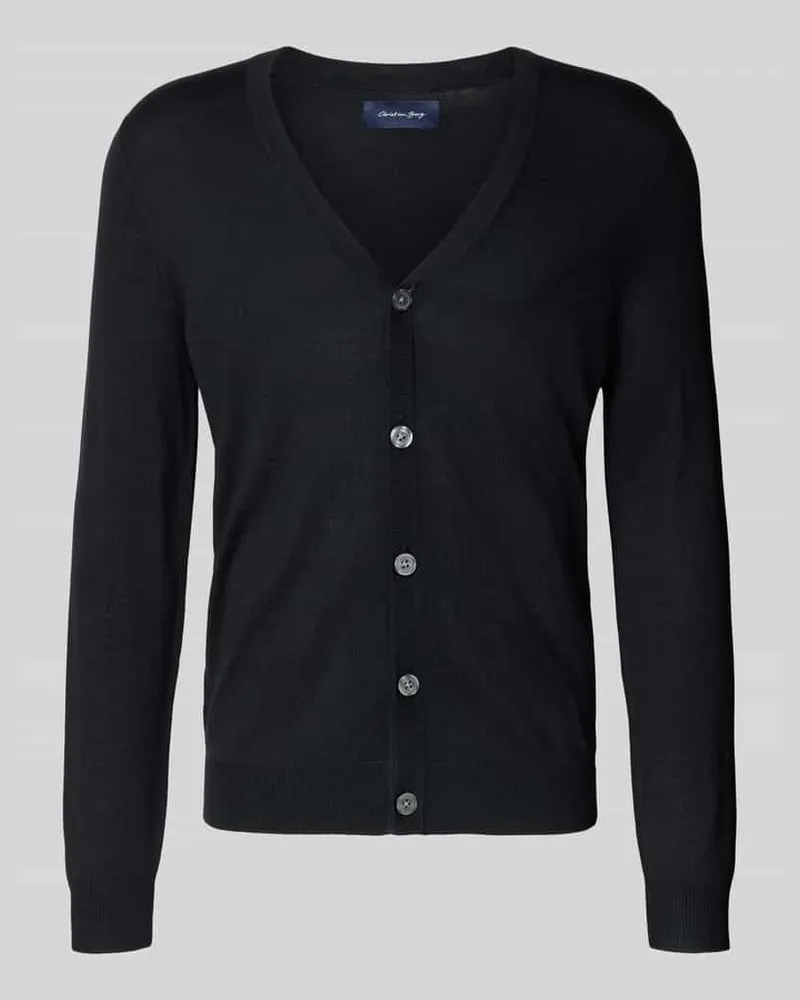 Christian Berg Strickjacke mit V-Ausschnitt 