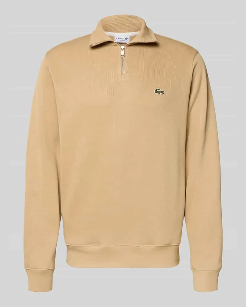 Lacoste Regular Fit Troyer aus reiner Baumwolle 