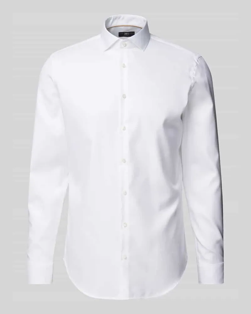 JAKE*S Slim Fit Business-Hemd mit Haifischkragen 