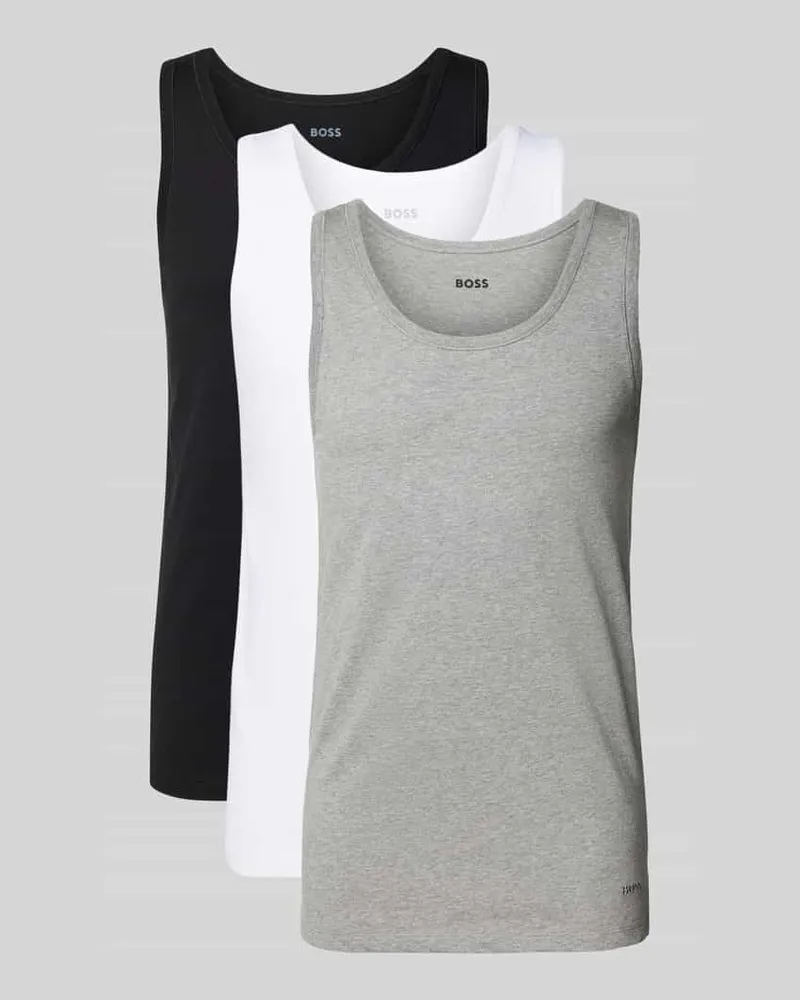 HUGO BOSS Tank Top mit Label-Detail im 3er-Pack Modell 'Modern 