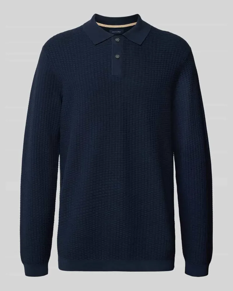 Christian Berg Strickpullover mit Polokragen Marine