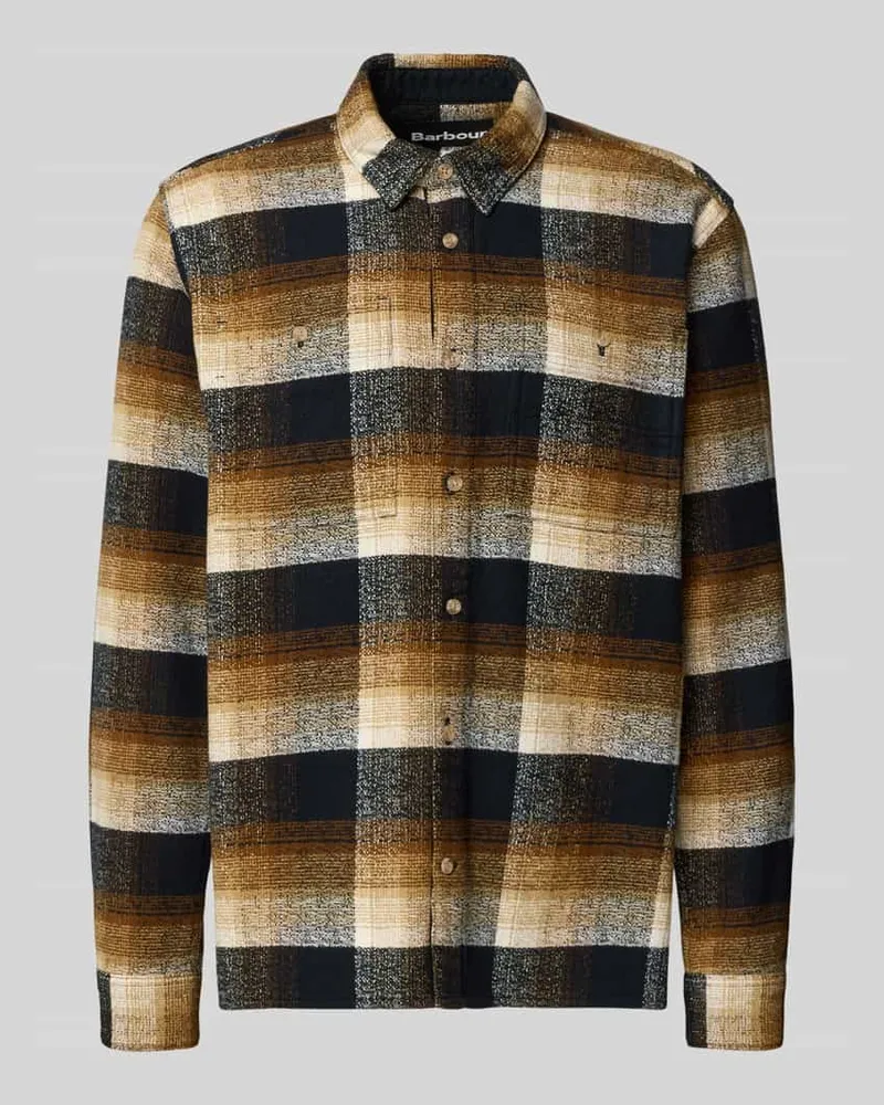 Barbour Regular Fit Hemdjacke aus reiner Baumwolle Modell 'WOODFOOT Black