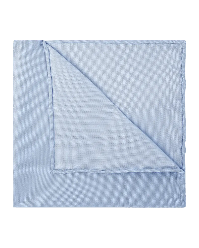 Blick Einstecktuch aus Seide Bleu