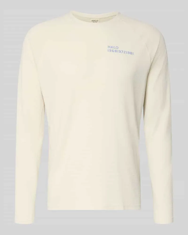HALO Longsleeve mit Label-Print Modell 'SORONA Offwhite