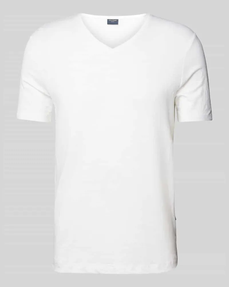 Olymp Regular Fit T-Shirt aus reiner Baumwolle 