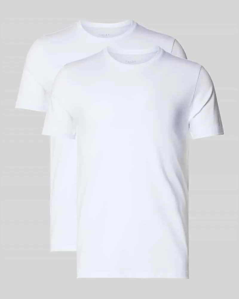Falke T-Shirt mit Rundhalsausschnitt Modell 'Daily Comfort Weiss
