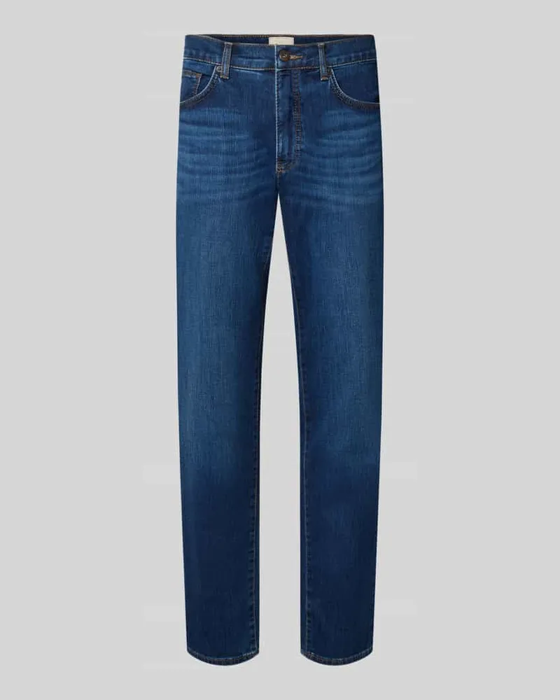 Brax Straight Fit Jeans aus Baumwoll-Mix Modell 'Cadiz Dunkelblau