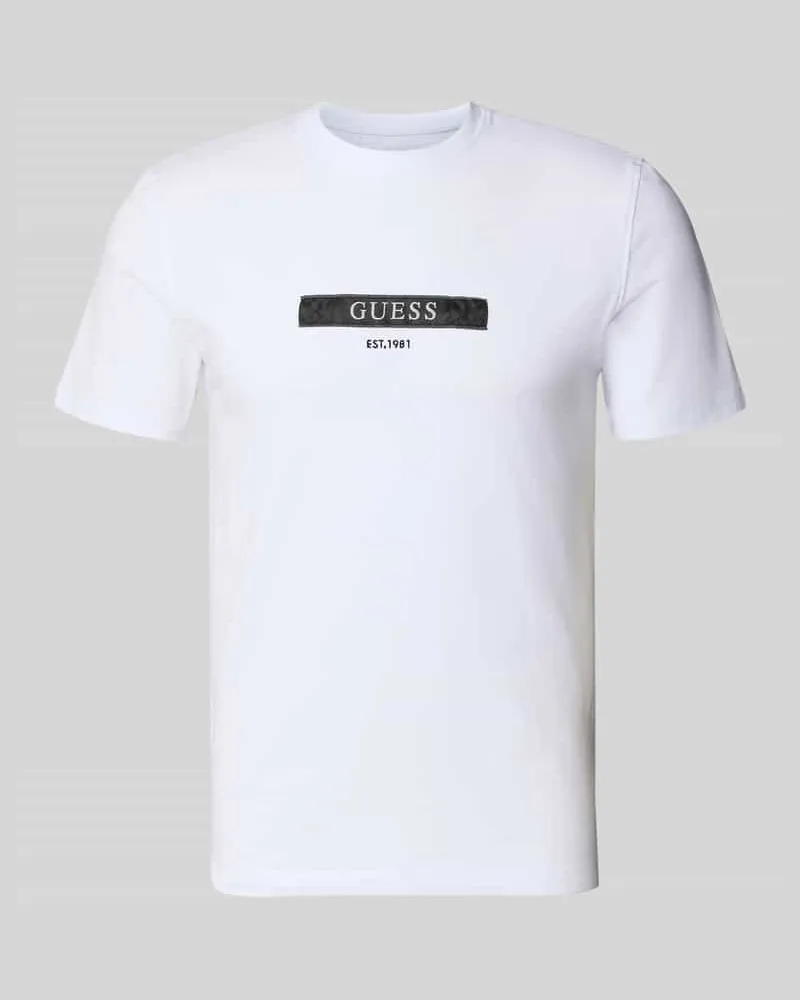 Guess T-Shirt mit Label-Detail Weiss