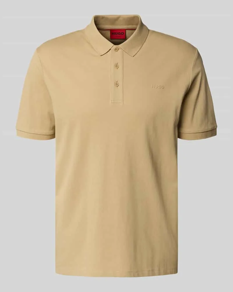 HUGO BOSS Regular Fit Poloshirt aus reiner Baumwolle Modell 'DONOS222 Sand
