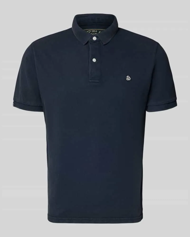 Superdry. Regular Fit Poloshirt mit Logo-Stitching Marine