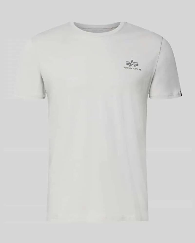 Alpha Industries T-Shirt mit Label-Details Modell 'BASIC Hellgrau