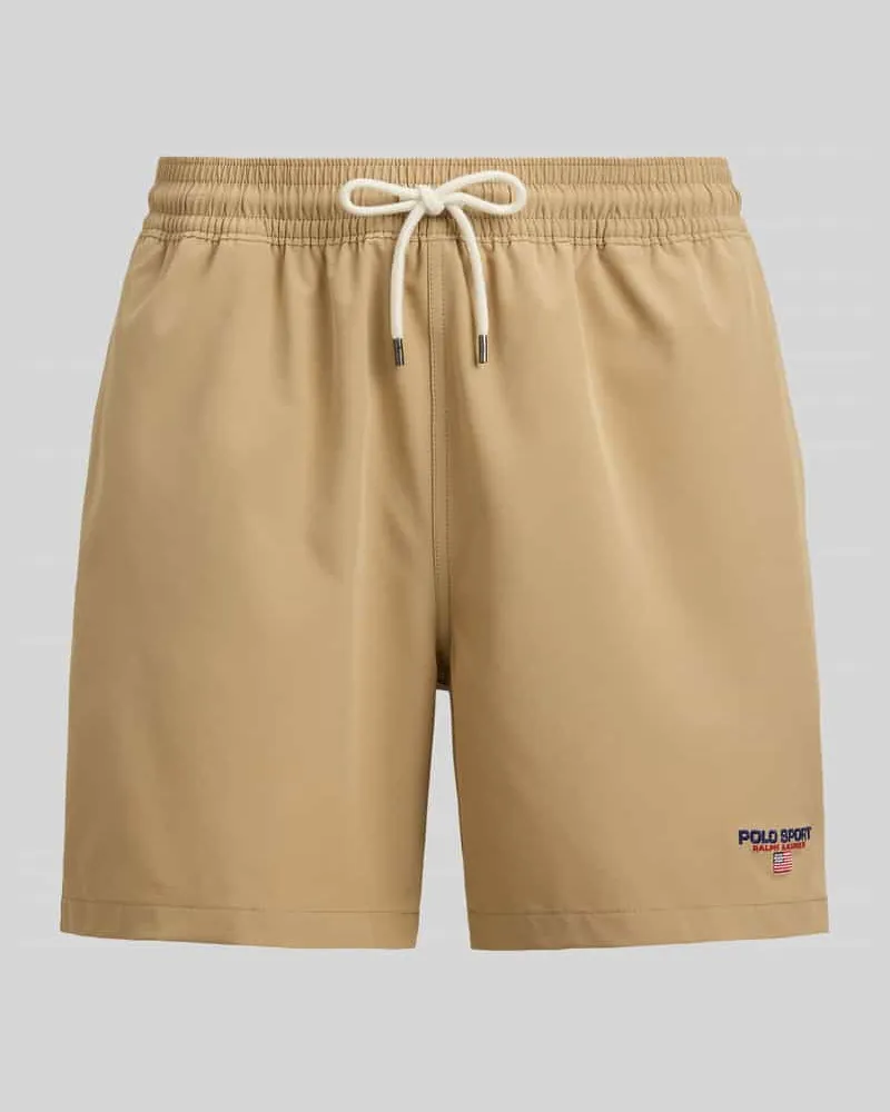 Ralph Lauren Badeshorts mit Label Stitching Khaki