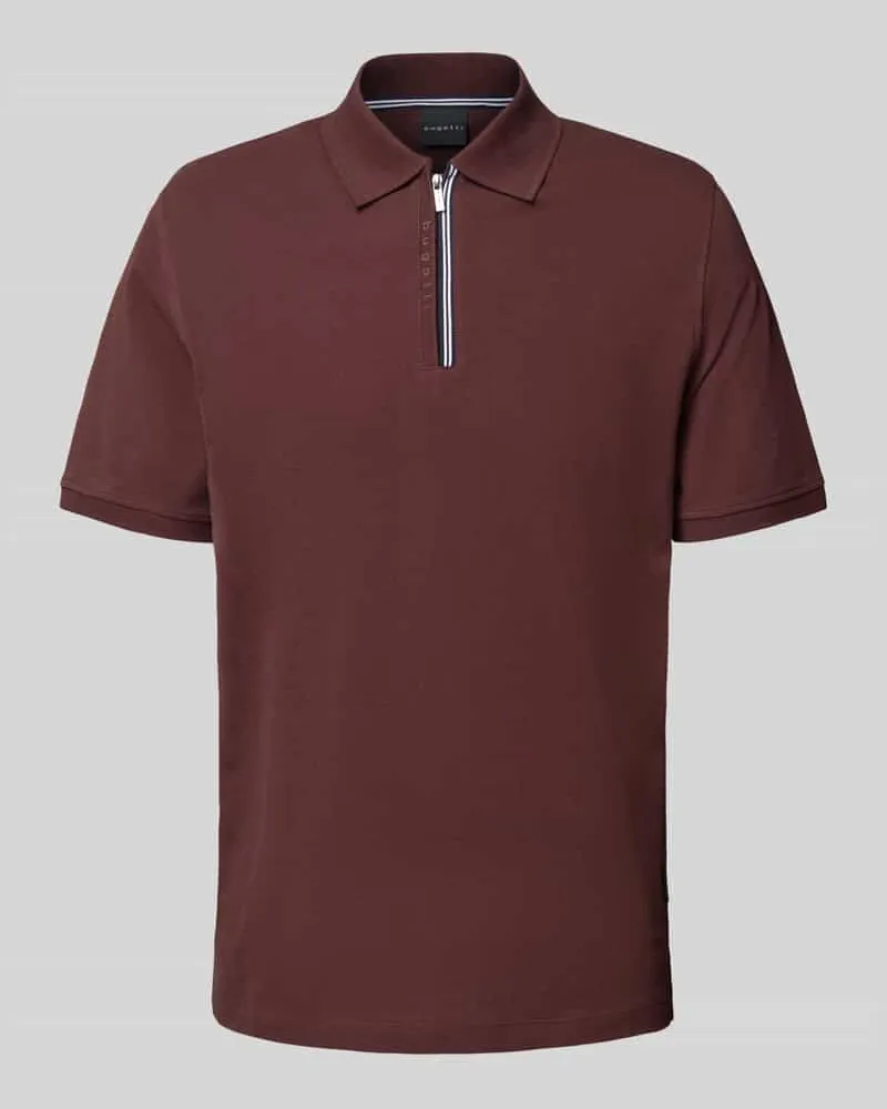Bugatti Regular Fit Poloshirt mit Reißverschluss 