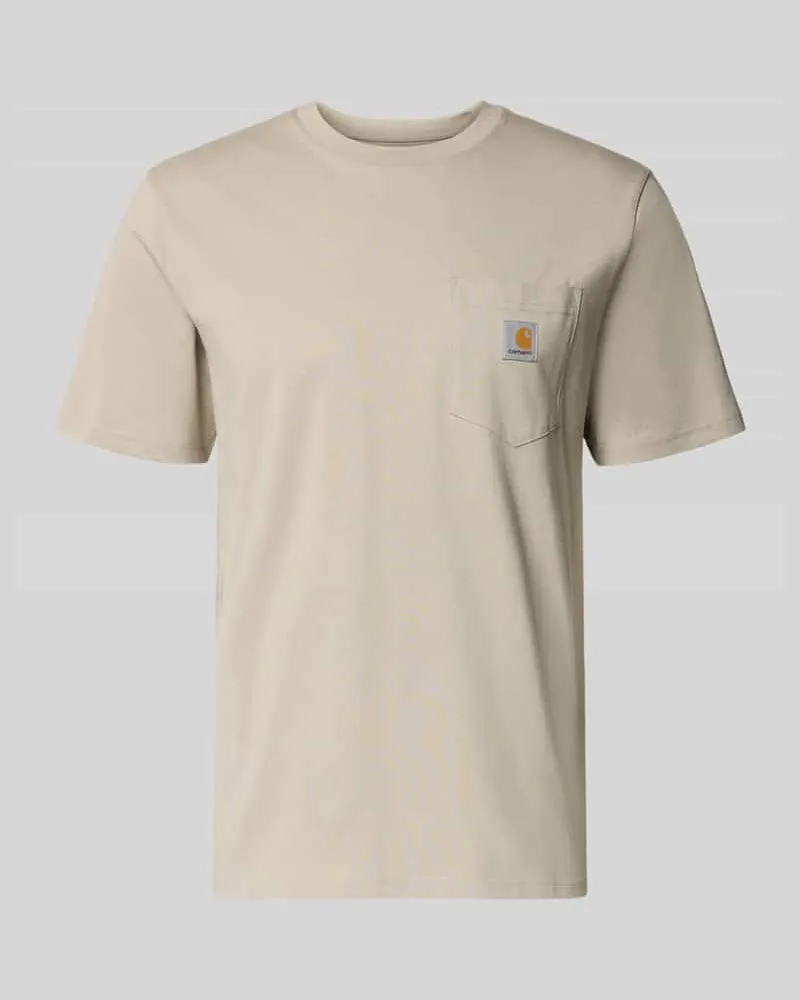 Carhartt WIP T-Shirt mit Label-Detail Beige