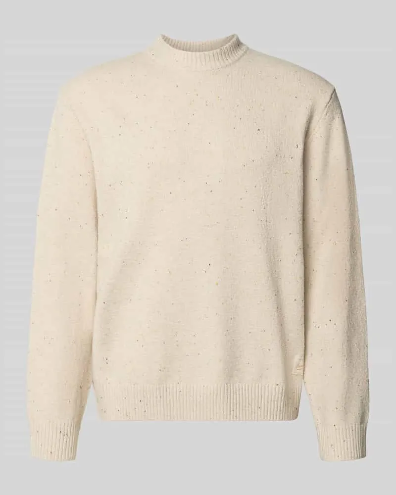 Jack & Jones Regular Fit Strickpullover mit Rundhalsausschnitt Offwhite