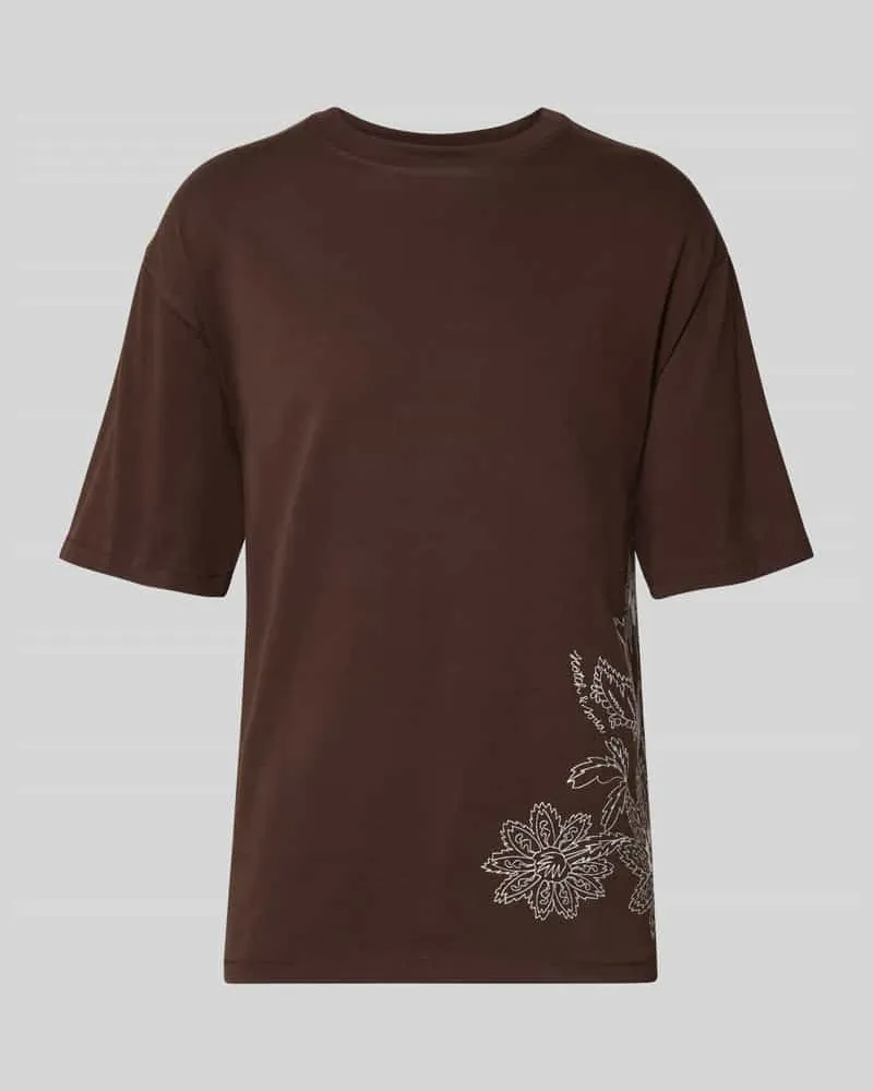 Scotch&Soda Loose Fit T-Shirt mit Stitchings Schoko