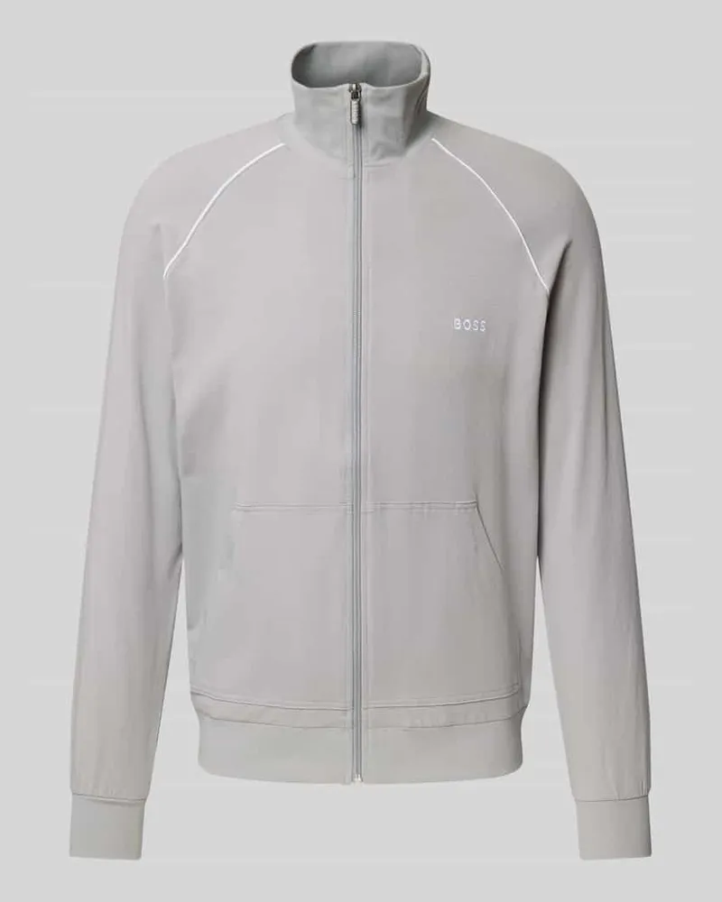 HUGO BOSS Regular Fit Sweatjacke aus Baumwoll-Mix 